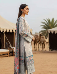 Pearl Grey Lawn 3 PCs Unstitched