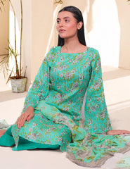Aqua Mint Rose Nenokara Premium Lawn 3 PCs Unstitched