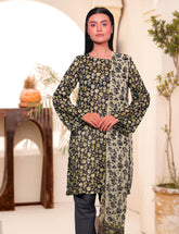 Midnight Onyx & Citron Bloom Nenokara Premium Lawn 3 PCs Unstitched
