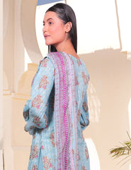 Sky Blue & Lilac Garden Nenokara Premium Lawn 3 PCs Unstitched