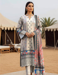 Pearl Grey Lawn 3 PCs Unstitched