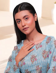 Sky Blue & Lilac Garden Nenokara Premium Lawn 3 PCs Unstitched